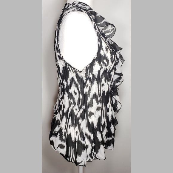 Sere Nade NY Sleeveless Ruffled Buttondown Blouse - Picture 3 of 5